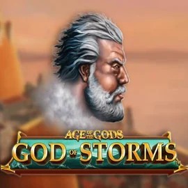 Age Of The Gods: God of Storms slot logo by Playtech at SkinJoker Casino
