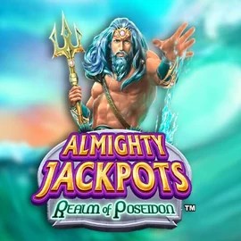 Almighty Jackpots – Realm of Poseidon online game logo by Novomatic on skinjoker.casino