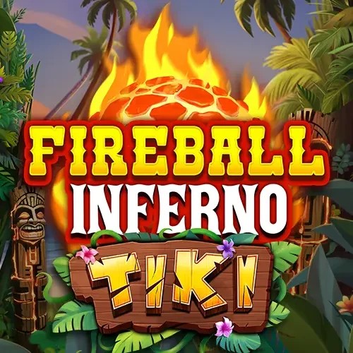 Slots logo of Fireball Inferno Tiki from NetEnt at SkinJoker Casino