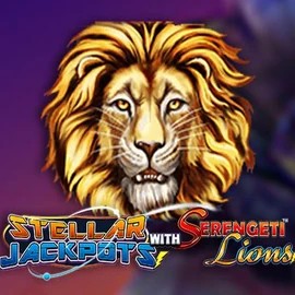 Official Jackpots logo: Stellar Jackpots with Serengeti Lions by Lightning Box Game at SkinJoker Casino
