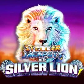 Stellar Jackpots with Silver Lion slot icon by Lightning Box Game, available at SkinJoker Casino